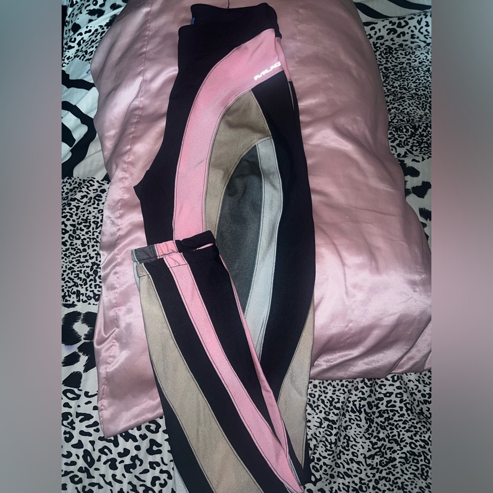 Mugler Leggins multicolored . Worn a couple times in good condition.